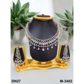 Latest Exclusive Designer Fashion Indian Jewellery Heavy Wedding Kundan Necklace Set Fashion Jewellery Collection for girl DN27PIRH