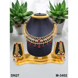 Latest Exclusive Designer Fashion Indian Jewellery Heavy Wedding Kundan Necklace Set Fashion Jewellery Collection for girl DN27REGO