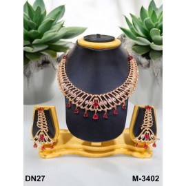 Latest Exclusive Designer Fashion Indian Jewellery Heavy Wedding Kundan Necklace Set Fashion Jewellery Collection for girl DN27RERO