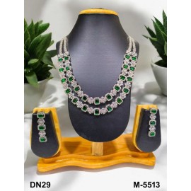 Wholesale New fashion design jewelry artificial american diamond gold plated Necklace earrings jewellery set DN29GRRH