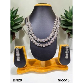 Wholesale New fashion design jewelry artificial american diamond gold plated Necklace earrings jewellery set DN29WHRH