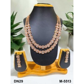 Wholesale New fashion design jewelry artificial american diamond gold plated Necklace earrings jewellery set DN29WHRO