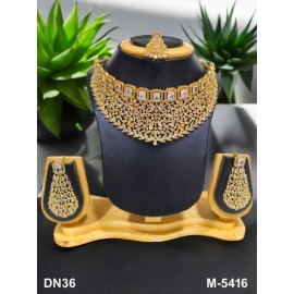 Gold Plated Muslim Wedding Jewelry Multi-Layer Necklace and Earrings 4 Pieces Bridal Jewelry Set Banquet Party Accessories DN36WHGO