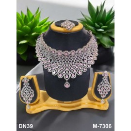 Indian Fashion Jewellery Plated Forming Necklace Set for Womens Ethnic Hook Gold Brass Women's Alloy New Design Indian DN39PIRH