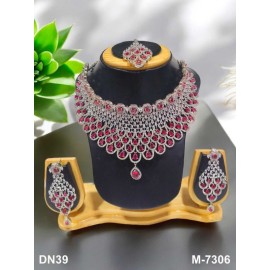 Indian Fashion Jewellery Plated Forming Necklace Set for Womens Ethnic Hook Gold Brass Women's Alloy New Design Indian DN39RERH