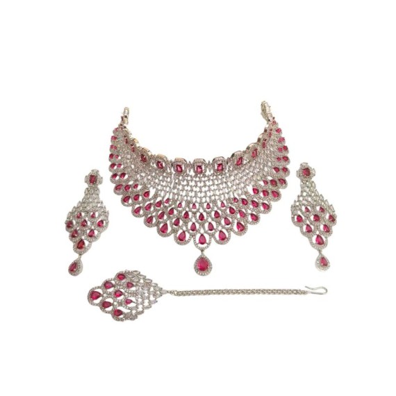 Indian Fashion Jewellery Plated Forming Necklace Set for Womens Ethnic Hook Gold Brass Women's Alloy New Design Indian DN39RERH