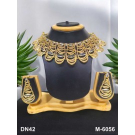 Hot Selling elegant beautiful zircon necklace and earring sets female bride factory direct sales jewelry sets kundan jewellery DN42WHGO