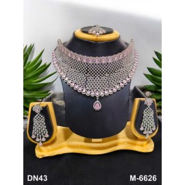 Female bride factory direct sales jewelry sets Wedding jewellery hot Selling elegant beautiful zircon necklace and earring sets DN43PIRH