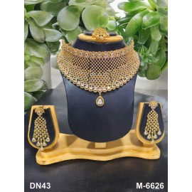 Female bride factory direct sales jewelry sets Wedding jewellery hot Selling elegant beautiful zircon necklace and earring sets DN43WHGO