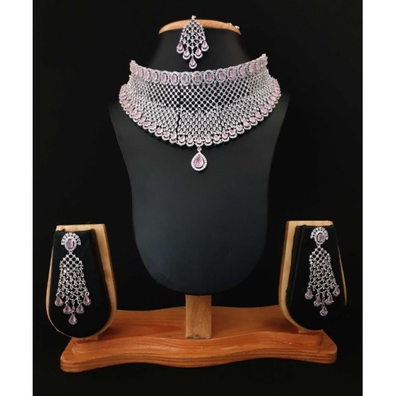 DN43PIRH Female bride factory direct sales jewelry sets kundan jewellery hot Selling elegant beautiful zircon necklace and earring sets