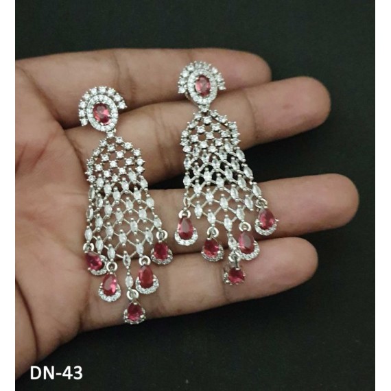 DN43RERH Female bride factory direct sales jewelry sets kundan jewellery hot Selling elegant beautiful zircon necklace and earring sets