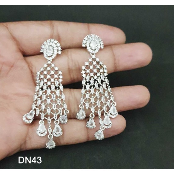 DN43WHRH Female bride factory direct sales jewelry sets kundan jewellery hot Selling elegant beautiful zircon necklace and earring sets