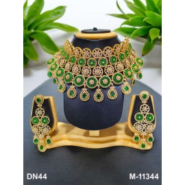 Elegant beautiful zircon necklace and earring sets female bride factory direct sales jewelry sets jewellery hot Selling DN44GRGO