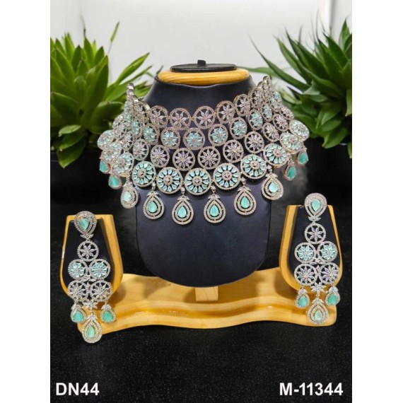 Elegant beautiful zircon necklace and earring sets female bride factory direct sales jewelry sets jewellery hot Selling DN44MIRH