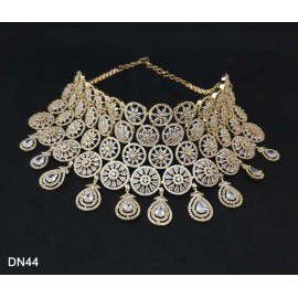 DN44WHGO Elegant beautiful zircon necklace and earring sets female bride factory direct sales jewelry sets jewellery hot Selling