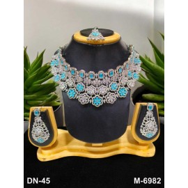 Necklace and earring sets Elegant beautiful zircon female bride factory direct sales jewelry sets jewellery hot Selling DN45AQRH