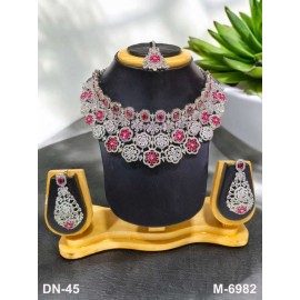 Necklace and earring sets Elegant beautiful zircon female bride factory direct sales jewelry sets jewellery hot Selling DN45RERH