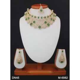 DN45GRGO Necklace and earring sets Elegant beautiful zircon female bride factory direct sales jewelry sets jewellery hot Selling