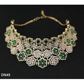 DN45GRGO Necklace and earring sets Elegant beautiful zircon female bride factory direct sales jewelry sets jewellery hot Selling