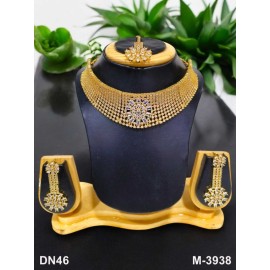 Necklace and earring sets Elegant beautiful zircon female bride factory direct sales jewelry sets jewellery hot Selling DN46WHGO