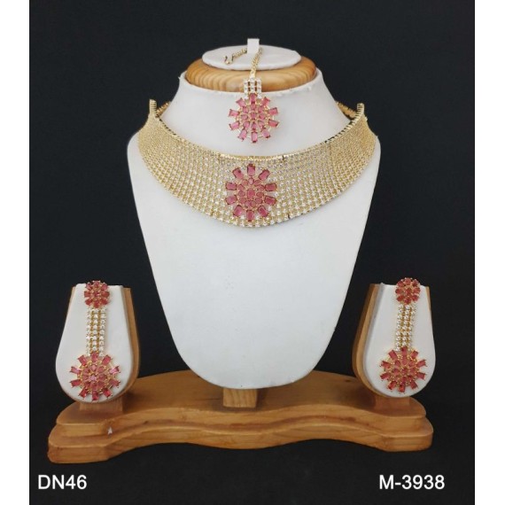 DN46REGO Necklace and earring sets Elegant beautiful zircon female bride factory direct sales jewelry sets jewellery hot Selling