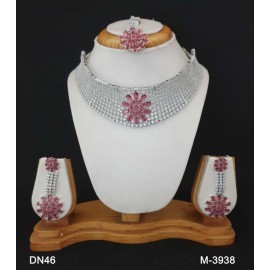 DN46RERH Necklace and earring sets Elegant beautiful zircon female bride factory direct sales jewelry sets jewellery hot Selling