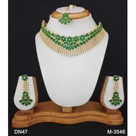 DN47GRGO Beautiful zircon female bride factory direct sales jewelry sets jewellery hot Selling Necklace and earring sets Elegant