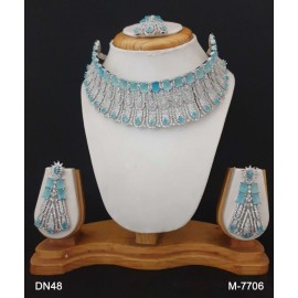 DN48AQRH Hot Selling Beautiful zircon female bride factory direct sales jewelry sets jewellery Necklace and earring sets Elegant