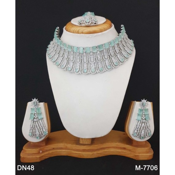 DN48MIRH Hot Selling Beautiful zircon female bride factory direct sales jewelry sets jewellery Necklace and earring sets Elegant