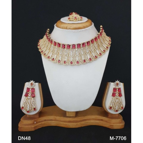 DN48REGO Hot Selling Beautiful zircon female bride factory direct sales jewelry sets jewellery Necklace and earring sets Elegant