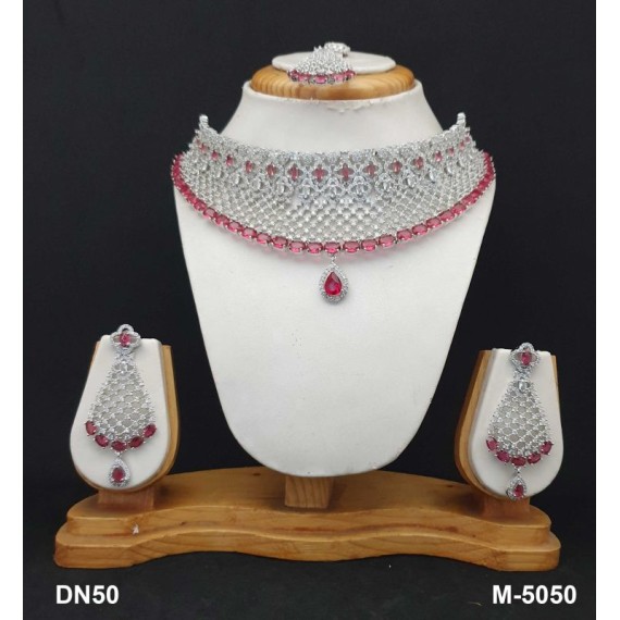 DN50RERH Fashion jewellery wholesale online Amazing Multi Color Stone Beautiful Indian Artificial Jewelry Best Gift For Her Personalized Gifts Bohemian Necklace set maangtikka