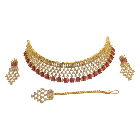 Bridal Necklace Set from India in USA Gifts Necklace set maang tikka Fashion jewellery wholesale online Amazing DN51REGO