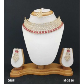 DN51REGO Personalized Gifts Bohemian Necklace set maangtikka Fashion jewellery wholesale online Amazing Multi Color Stone Beautiful Indian Artificial Jewelry Best Gift For women