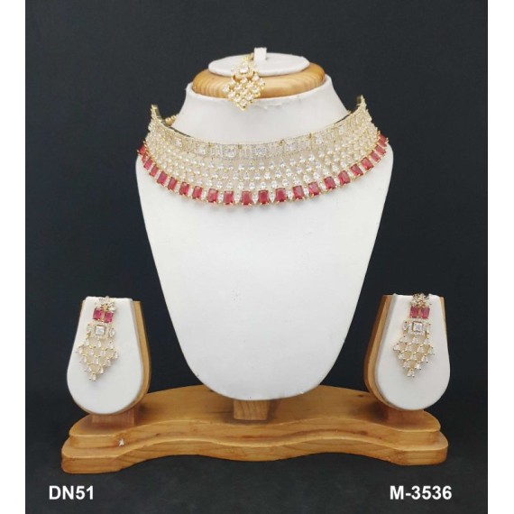 DN51REGO Personalized Gifts Bohemian Necklace set maangtikka Fashion jewellery wholesale online Amazing Multi Color Stone Beautiful Indian Artificial Jewelry Best Gift For women