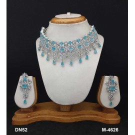 DN52AQRH Bridal Party Neckless Set Wedding Women Cz Set New Design Indian Bollywood