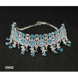 DN52AQRH Bridal Party Neckless Set Wedding Women Cz Set New Design Indian Bollywood