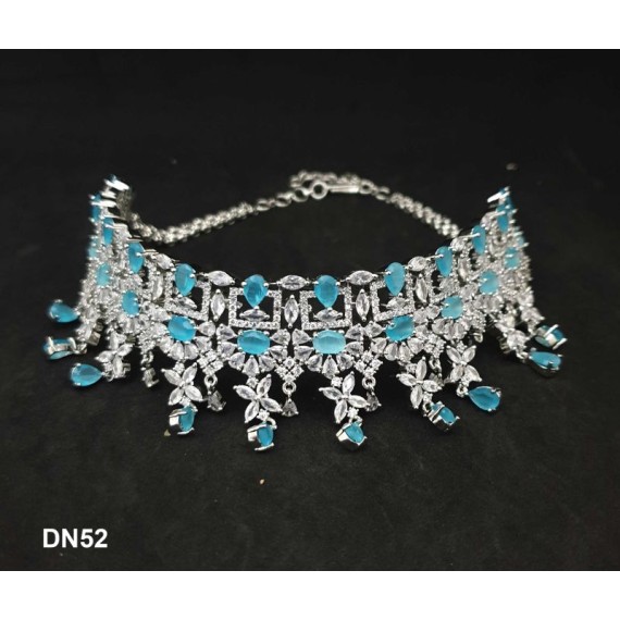 DN52AQRH Bridal Party Neckless Set Wedding Women Cz Set New Design Indian Bollywood