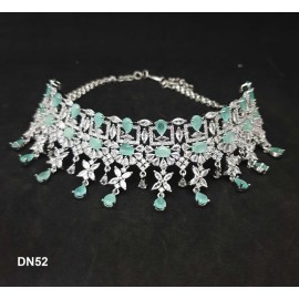 DN52MIRH Bridal Party Neckless Set Wedding Women Cz Set New Design Indian Bollywood