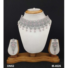 DN52PIRH Bridal Party Neckless Set Wedding Women Cz Set New Design Indian Bollywood