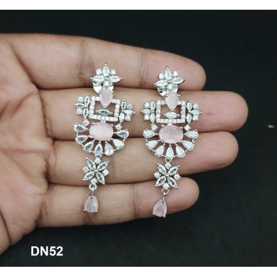 DN52PIRH Bridal Party Neckless Set Wedding Women Cz Set New Design Indian Bollywood