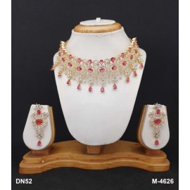 DN52REGO Bridal Party Neckless Set Wedding Women Cz Set New Design Indian Bollywood