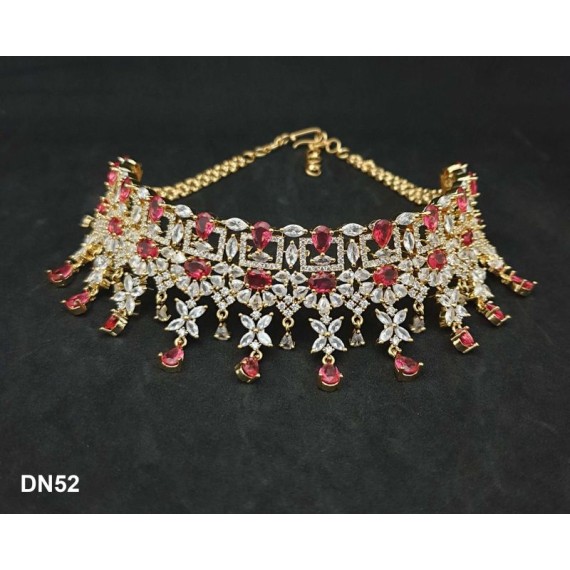 DN52REGO Bridal Party Neckless Set Wedding Women Cz Set New Design Indian Bollywood