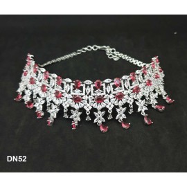 DN52RERH Bridal Party Neckless Set Wedding Women Cz Set New Design Indian Bollywood