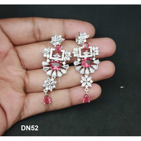 DN52RERH Bridal Party Neckless Set Wedding Women Cz Set New Design Indian Bollywood