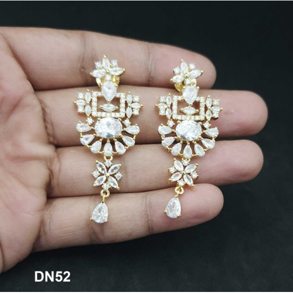 DN52WHGO Bridal Party Neckless Set Wedding Women Cz Set New Design Indian Bollywood