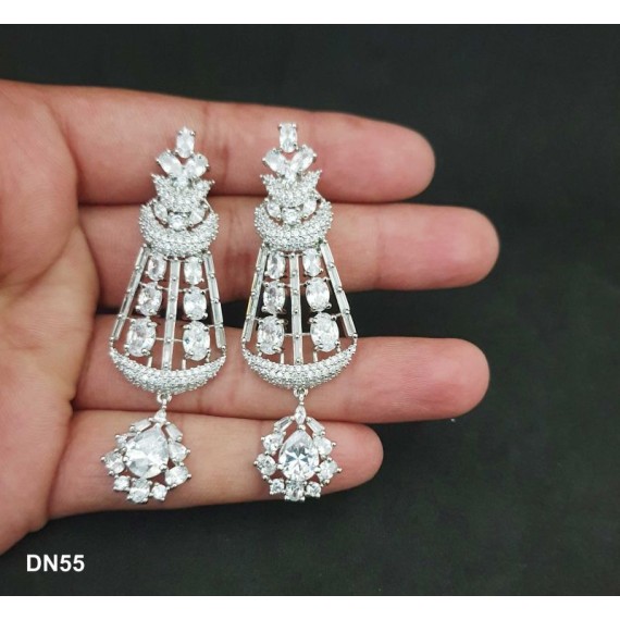 DN55WHRH New Neckless Set Bollywood Indian Bridal Party Jewellery Cz Set Wedding Women