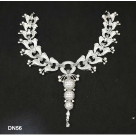 DN56WHRH Bollywood Indian Necklace Set AD Cz Bridal Party Jewellery Set Wedding Women