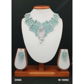 DN60AQRH New Year Christmas Sale Traditional Ethnic Bollywood Style Party Ad Cz Necklace