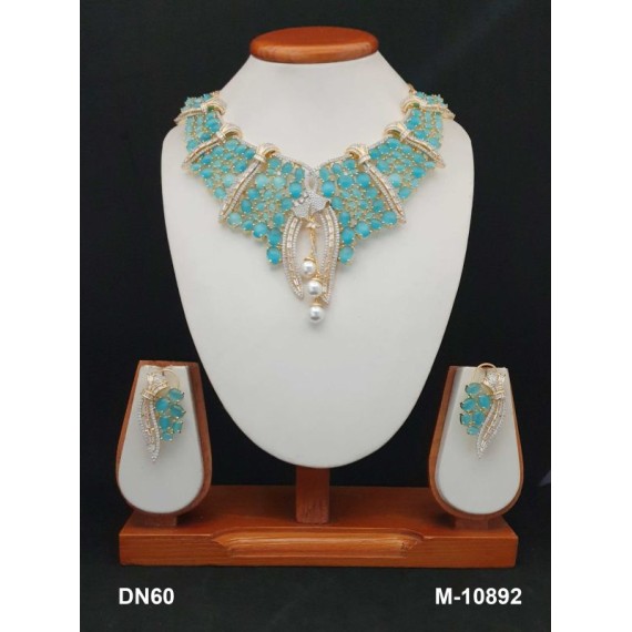 DN60MIGO New Year Christmas Sale Traditional Ethnic Bollywood Style Party Ad Cz Necklace