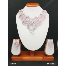 DN60PIRH New Year Christmas Sale Traditional Ethnic Bollywood Style Party Ad Cz Necklace